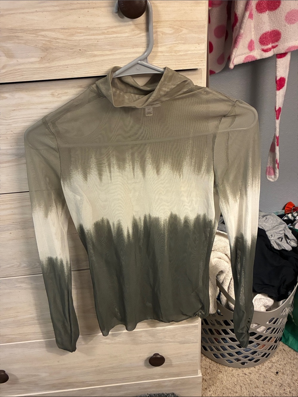 love, Fire Beige Sheer Mesh Top